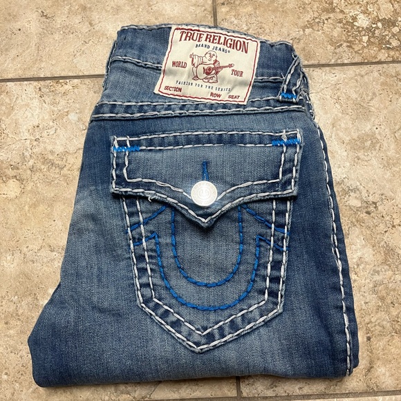 True Religion Men's Slim Straight Jeans - Blue